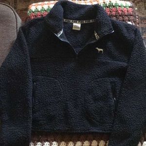 Sherpa cropped pullover